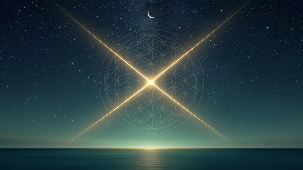 The crossing planes of the Scalar Flower geometry meeting the twenty-seven nakshatras